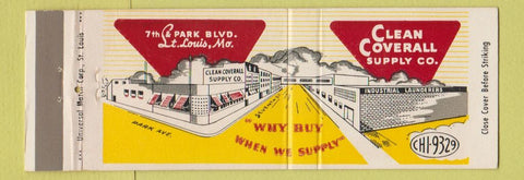 Matchbook Cover - Clean Coverall Supply St Louis MO Full Length