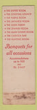 Matchbook Cover - Putnam & Thurston's Restaurant Worcester MA