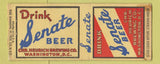 Matchbook Cover - Senate Beer Washington DC BOBTAIL