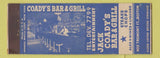 Matchbook Cover - Jack Coady's Bar Grill Boston MA Federal