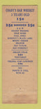Matchbook Cover - Jack Coady's Bar Grill Boston MA Federal
