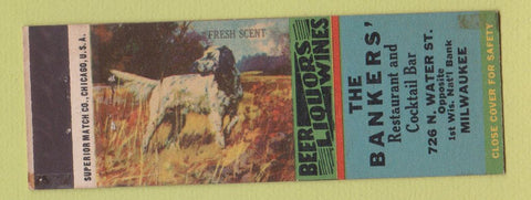 Matchbook Cover - The Bankers' Restaurant Milwaukee WI