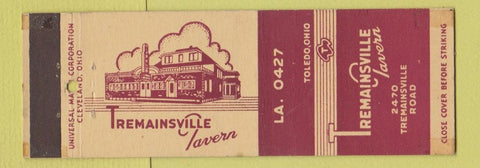 Matchbook Cover - Tremainsville Tavern Toledo OH