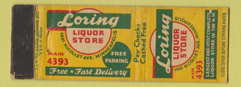 Matchbook Cover - Loring Liquor Store Minneapolis MN WEAR