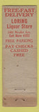 Matchbook Cover - Loring Liquor Store Minneapolis MN WEAR