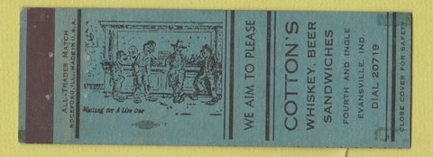 Matchbook Cover - Cotton's Restaurant Evansville IN