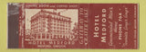 Matchbook Cover - Hotel Medford OR Federal WORN POOR BACK