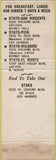 Matchbook Cover - Stats Charbroiler Los Angeles CA
