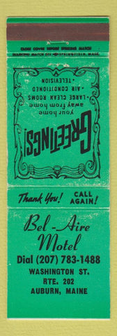 Matchbook Cover - Bel Aire Motel Auburn ME WEAR