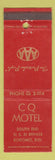 Matchbook Cover - CQ Motel Kokomo IN