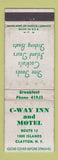 Matchbook Cover - C Way Inn Motel Clayton NY WEAR