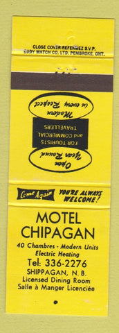Matchbook Cover - Motel Chipagan Shippagan NB