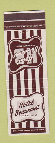 Matchbook Cover - Hotel Beaumont TX