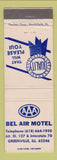 Matchbook Cover - Bel Air Motel Greenville IL