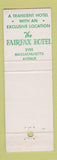 Matchbook Cover - Fairfax Hotel Washington DC
