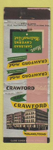 Matchbook Cover - Hotel Crawford Midland TX WEAR