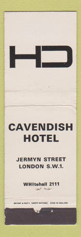 Matchbook Cover - Cavendish Hotel London UK England