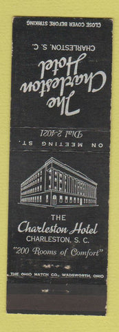 Matchbook Cover - Charleston Hotel SC