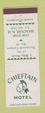 Matchbook Cover - Chieftain Motel Hanover NH DD Bean Indian