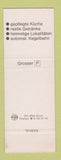 Matchbook Cover - Hotel Bahnhof Lotzwil SAMPLE