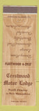 Matchbook Cover - Crestwood Motor Lodge North Conway NH