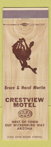 Matchbook Cover - Crestview Motel Out Wickenburg Way AZ
