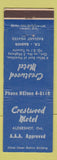 Matchbook Cover - Crestwood Motel Aldershot ON WEAR