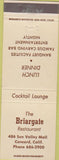 Matchbook Cover - Briargate Restaurant Concord CA