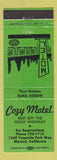 Matchbook Cover - Cozy Motel Merced CA