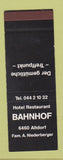 Matchbook Cover - Hotel Restaurant Bahnhof SAMPLE