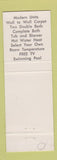 Matchbook Cover - Beauty Mart Motel Pultney VT GREEN
