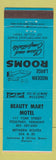 Matchbook Cover - Beauty Mart Motel Pultney VT BLUE