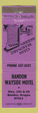 Matchbook Cover - Bandon Wayside Motel Bandon OR PURPLE
