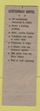 Matchbook Cover - Centerway Motel Corning NY