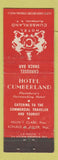 Matchbook Cover - Hotel Cumberland Plattsburg NY