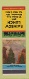 Matchbook Cover - Rainbow Lunch Milwaukee WI