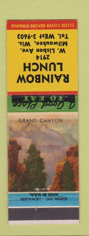 Matchbook Cover - Rainbow Lunch Milwaukee WI