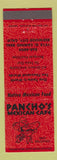 Matchbook Cover - Pancho's Mexican Cafe Redwood City CA