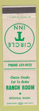 Matchbook Cover - Ccircle T Inn Ritzville WA