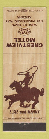 Matchbook Cover - Crestview Motel Out Wickenburg Way AZ