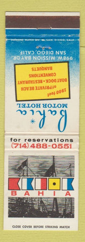 Matchbook Cover - Bahia Motor Hotel San Diego CA WEAR