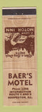 Matchbook Cover - Baer's Motel Hoopeston IL