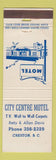 Matchbook Cover - City Centre Motel Creston BC