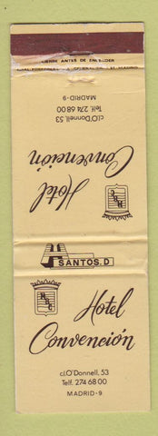 Matchbook Cover - Hotel Convention Madrid Spain WEAR