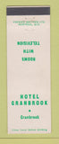 Matchbook Cover - Hotel Cranbrook BC