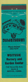Matchbook Cover - Wojtusik Nursery and Garden Center Bristol CT