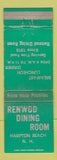 Matchbook Cover - Renwod Dining Room Hampton Beach NH WORN