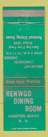 Matchbook Cover - Renwod Dining Room Hampton Beach NH WORN
