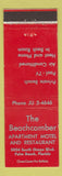 Matchbook Cover - Beachcomber Motel Palm Beach FL RED