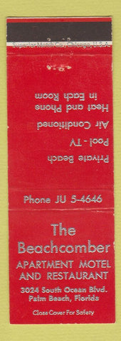Matchbook Cover - Beachcomber Motel Palm Beach FL RED